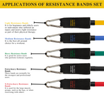 11Pcs Resistance Exercise Bands Set