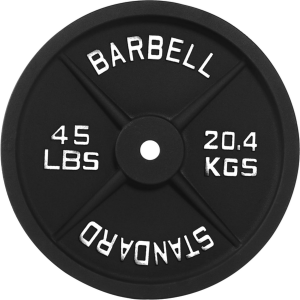 Cast Iron Weight Plates - Standard, Olympic in LBs, KGs
