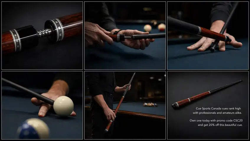 CSC Cocobolo cue with LD Carbon Fiber shaft (Complete cue)