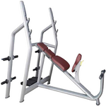 Olympic Incline Bench with Barbell Support, Spotter and Plate Holders (AN59)