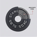 Cast Iron Weight Plates - Standard, Olympic in LBs, KGs
