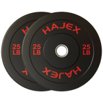 HAJEX Olympic Bumper Weight Plates - 10, 15, 25, 35, 45, 55 LB