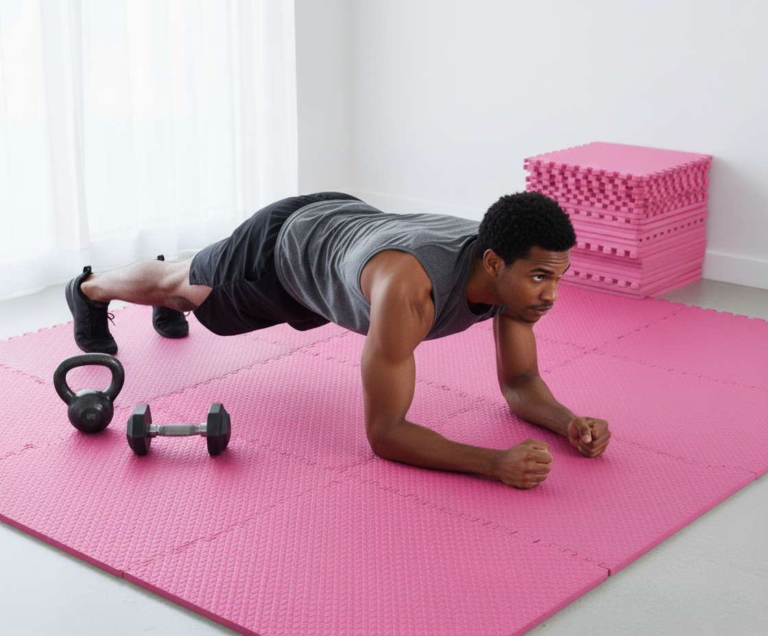 HAJEX Interlocking Exercise Gym Floor Mat - Pack of 6
