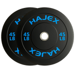 HAJEX Olympic Bumper Weight Plates - 10, 15, 25, 35, 45, 55 LB